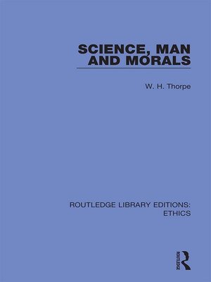 cover image of Science, Man and Morals